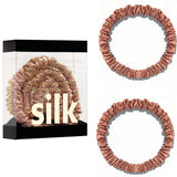 The "Silk-Thread" Slim Set: Premium 100% Mulberry Silk Skinny Scrunchies
