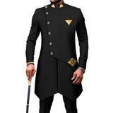 Herren einreihiger Blazer und Hosen Set, traditionelles Dashiki Hochzeitsoutfit