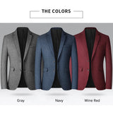 Herren Business Casual Jacke mit Reverskragen – Frühling Herbst Slim Fit Blazer