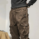 Men’s Winter Y2K Harem Tactical Utility Fleece Cargo Pants