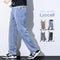 Men’s Soft Lyocell Summer Jeans – Elastic Waist Loose Straight Denim
