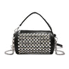 Luxury Cylinder Rhinestone Shoulder Bag | Handmade Crystal Pillow Crossbody