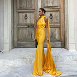 Sexy Satinband Neckholder Partykleid – Elegantes rückenfreies Abendkleid für Damen