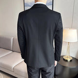 3-teiliger High-End-Smoking für Herren – Slim Fit Boutique Jacke, Weste und Hose Set