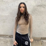 Women’s Sexy Perspective T-Shirt – European & American Style O-Neck Slim Fit Tee