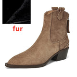 Spitze Cowboystiefel für Damen – Stiefeletten aus echtem Leder
