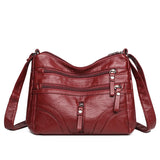 Matching-All Kunstleder-Messenger Bag | Premium PU-Umhängetasche für Damen