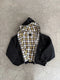 Men’s Reversible Zip-Up Hoodie – Oversized Plaid Lined Streetwear, Solid Color Retro Sweatshirt