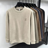 Men's Thickened Woolen Fleece Pullover – Half-High Collar Thermal Sweatshirt