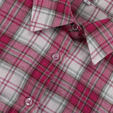 Damen Elegantes Patchwork-Oberteil mit Revers, lockeres rosa Hemd mit Kontrast-Langarm