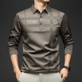 Men's Long Sleeve Plaid Polo Shirt – Spring Autumn Casual Golf Top