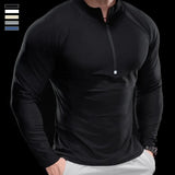 Herren Herbst Schnelltrocknendes Trainings-T-Shirt | Langärmliges Gym Fitness-Oberteil