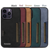 Retro PU Leder Brieftaschenhülle mit Kartenhalter für iPhone 17 Air 16 15 14