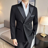 3-teiliger High-End-Smoking für Herren – Slim Fit Boutique Jacke, Weste und Hose Set