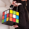 Luxury Chic Cubic Shape Box Handbag | Designer Chain Tote for Women