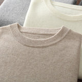 Herren-Rundhalspullover aus 100 % reinem Kaschmir – Herbst/Winter Verdickter Rundhalspullover