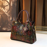 The Garden-Glow Artisan Tote: Luxury Floral Pattern Handbag