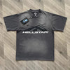 Hellstar Vintage Washed Cotton T-Shirt | Large Logo Half Sleeve Tee