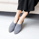 Damen Ballerinas aus echtem Leder – Elegante spitz zulaufende Loafer