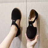 Damen Sandalen aus echtem gefrostetem Leder im Römerstil – Retro-Baotou-Flats mit Hohlmuster