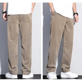Men’s Soft Lyocell Summer Jeans – Elastic Waist Loose Straight Denim