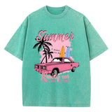 Racing Car Challenge Cotton Washed T-Shirt | Women's Vintage Graphic Tee
