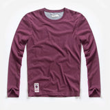 Herren Y2K Langarmshirt – Vintage Washed Streetwear Freizeit Rundhals Baumwoll T-Shirt