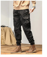 Men’s Winter Y2K Harem Tactical Utility Fleece Cargo Pants