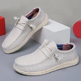 Men's Canvas Casual Shoes – Breathable Slip-On Loafers for Men