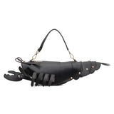 Cute Lobster-Shape Crossbody Bag | Funny Creative PU Leather Handbag