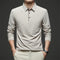 Men's Long Sleeve Polo Shirt – Business Casual Solid Color Top