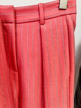 High-End Designer-Anzug-Set für Damen – Einreihiger Blazer mit Rautenmuster & High-Waist-Hose