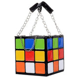 Luxury Chic Cubic Shape Box Handbag | Designer Chain Tote for Women