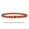 Luxury Genuine Cowskin Leather Waistband with Elegant Silver Metal Buckle
