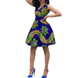 Afrikanisches Bazin Riche Minikleid für Damen | Traditionelle kurze Brokatkleidung