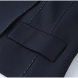Women’s Casual Black Blazer – Loose Fit Double-Breasted Jacket