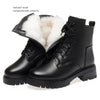 Women’s Genuine Leather Snow Boots – Warm Real Wool Lined Winter Boots