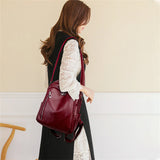 Weiche Damen-Schultertasche aus PU-Leder | Multifunktionaler Reise-Rucksack