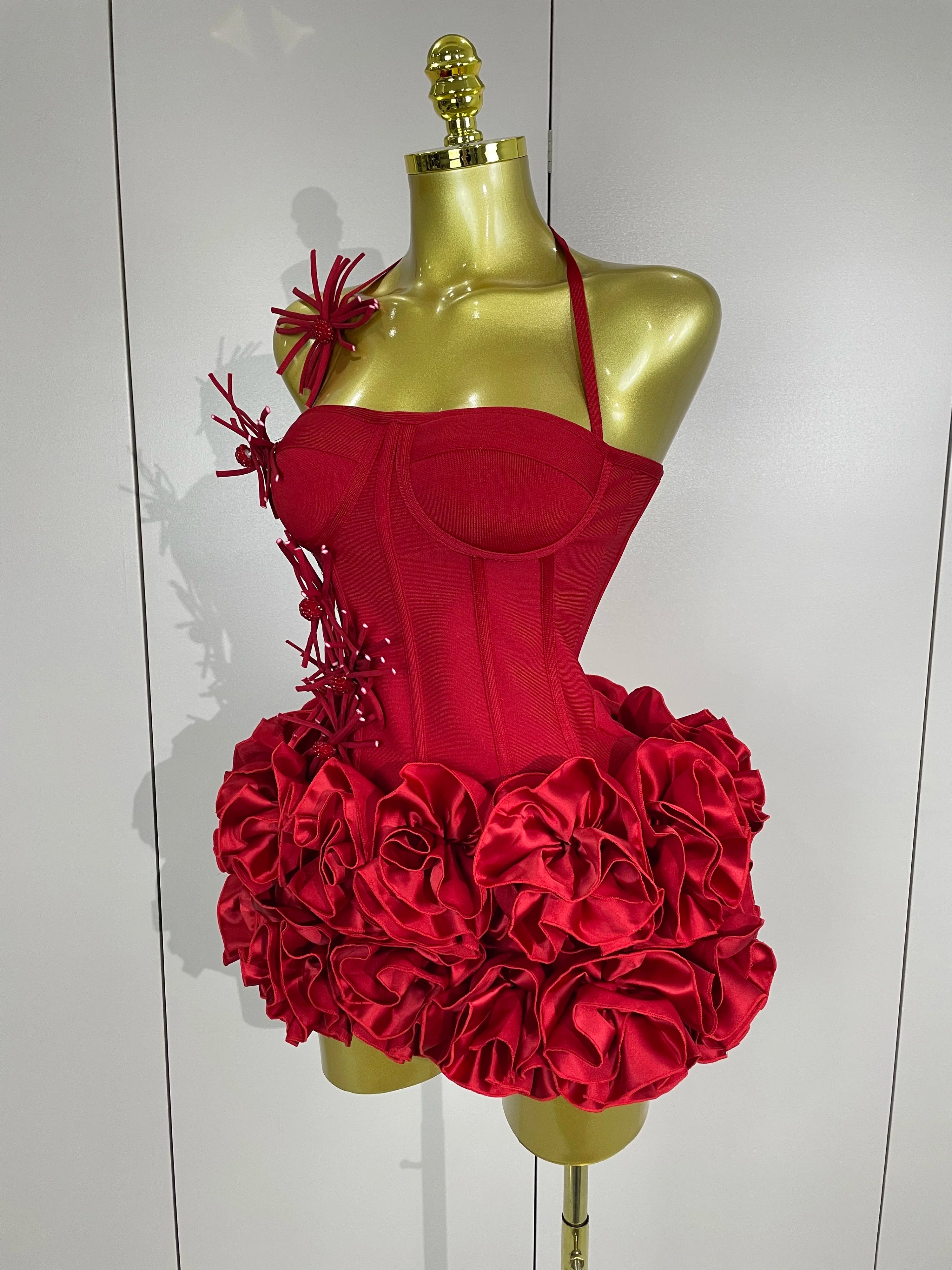 The "Vogue" Two-Piece – Signature Halter Bandage Set – Luxury Celebrity Birthday Outfit