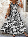 Women’s Vintage Floral Print Maxi Dress