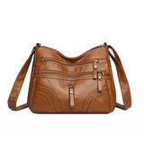 Matching-All Kunstleder-Messenger Bag | Premium PU-Umhängetasche für Damen