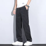 Men’s Soft Lyocell Summer Jeans – Elastic Waist Loose Straight Denim