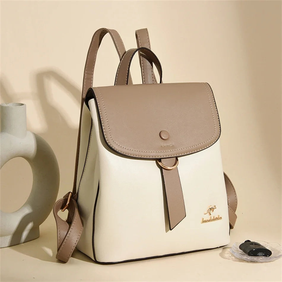 High-Quality Fashion Printing Backpack | Contrast Color Texture Outdoor Bag