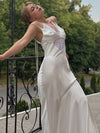 Women’s Luxury Lace Evening Dress – Sexy Sleeveless Backless Party Gown