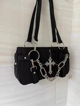 Die Cyber-Retro-Silhouette Y2K Punk Biker Bag