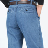 Men's High-Quality Cotton Stretch Jeans | Spring & Autumn Dark Blue Denim