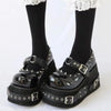 Women’s Kawaii Lolita Platform Mary Janes Cute Rivet Buckle School Shoes