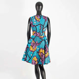 Afrikanisches Bazin Riche Minikleid für Damen | Traditionelle kurze Brokatkleidung