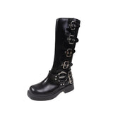 Women’s Gothic Metal Buckle Platform Punk Rock Boots Boots
