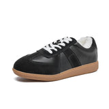 Women’s Genuine Leather Moral Training Shoes – Retro German Army Trainers